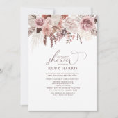 Gedroogde Floral Roos Palm & Pampas Boho Vrijgezel Kaart (Voorkant)