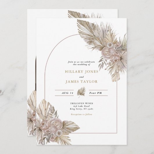 Gedroogde Florals Woestijn Kaart (Voorkant / Achterkant)