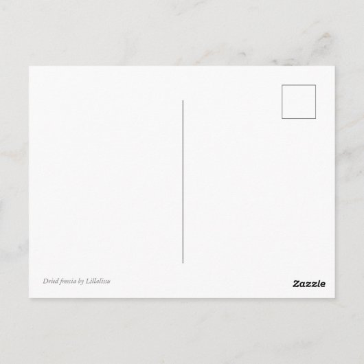 Gedroogde freesia 1 briefkaart (Achterkant)