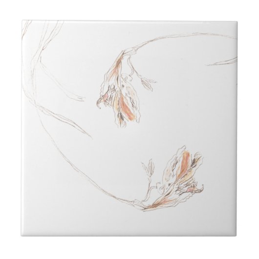 Gedroogde freesias 1 tegeltje (Voorkant)