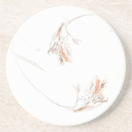 Gedroogde freesias 1 zandsteen onderzetter