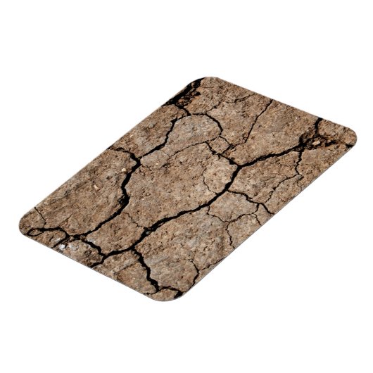 Gedroogde, gekrackte modder magneet (Linkerzijde)