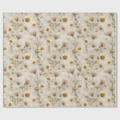  gedroogde geperste melkbloemen, kalligrafie cadeaupapier (Vlak)