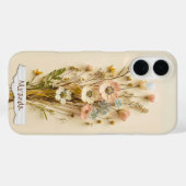  gedroogde geperste wilde bloemen aangepaste naam Case-Mate iPhone case (Achterkant (horizontaal))
