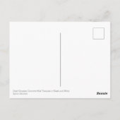 Gedroogde grasbetonwand zwart en wit briefkaart (Achterkant)