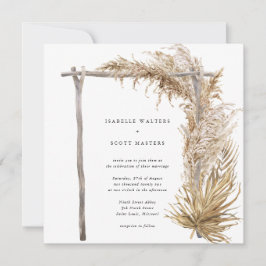 Gedroogde Grass Pampas Wedding Arch Kaart