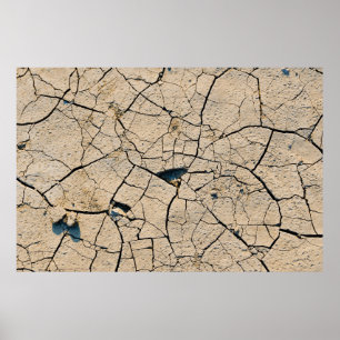Gedroogde grond poster