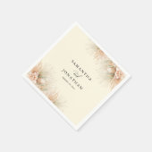 Gedroogde handpalmen Blush Flowers Boho Wedding Servet (Hoek)