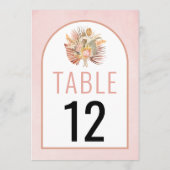 Gedroogde handpalmen en pampas-gras zacht roze bru (Achterkant)