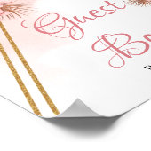 Gedroogde handpalmen verlaten Blush Flowers Guest  Poster (Hoek)