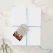 Gedroogde Herfstbloemen Bloemen Custom Naam Cadeaulabel (Met Touw)