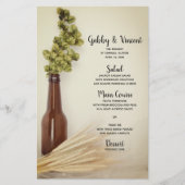 Gedroogde hop en het Wheat Brewery Wedding Menu (Voorkant)