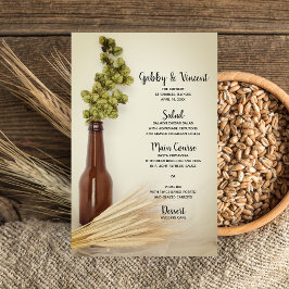 Gedroogde hop en het Wheat Brewery Wedding Menu