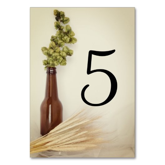 Gedroogde hop en hittebrouwerij kaart (Achterkant)