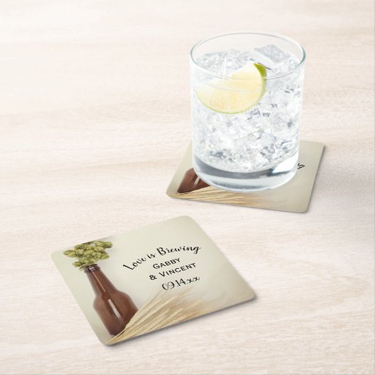 Gedroogde hop en hittebrouwerij kartonnen onderzetters (Insitu)