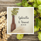 Gedroogde hop en hittebrouwerij servet