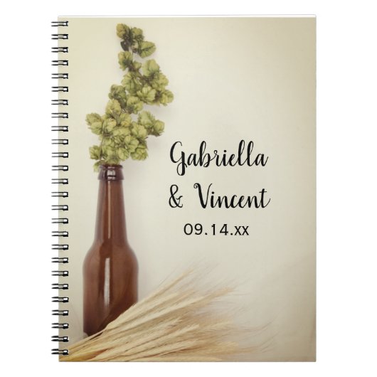 Gedroogde hop en hittebrouwerij Weddenschap Notitieboek (Voorkant)