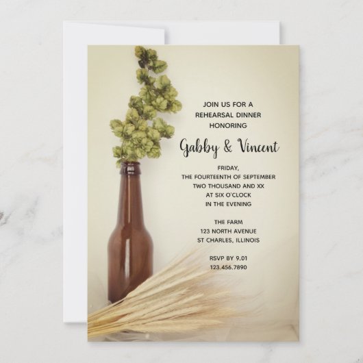 Gedroogde hop en warme borst kaart (Voorkant)