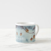 Gedroogde hop Garland op de Snowy-achtergrond Espresso Kop (Voorkant rechts)