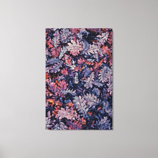 Gedroogde kleurrijke herfstbladeren – Natuur-geïns Canvas Afdruk (Voorkant)