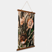 Gedroogde Kokosbloemen Rustiek Hangend Wandkleed (Gebogen)