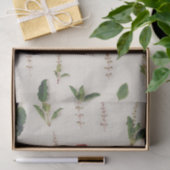 Gedroogde kruiden glazen fles jute textuur achterg tissuepapier (Geschenk)