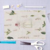 Gedroogde kruiden glazen fles jute textuur achterg tissuepapier (Craft)