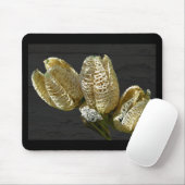Gedroogde Lily Seed Pods Muismat (Met muis)