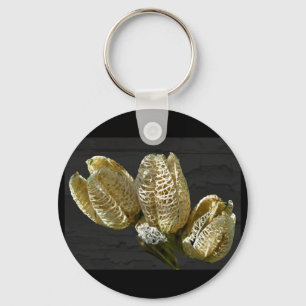 Gedroogde Lily Seed Pods Sleutelhanger