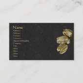 Gedroogde Lily Seed Pods Visitekaartje (Voorkant)