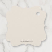 Gedroogde lofbloemen bruiloft bedankjes labels (Achterkant)