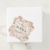 Gedroogde lofbloemen bruiloft bedankjes labels (In situ)