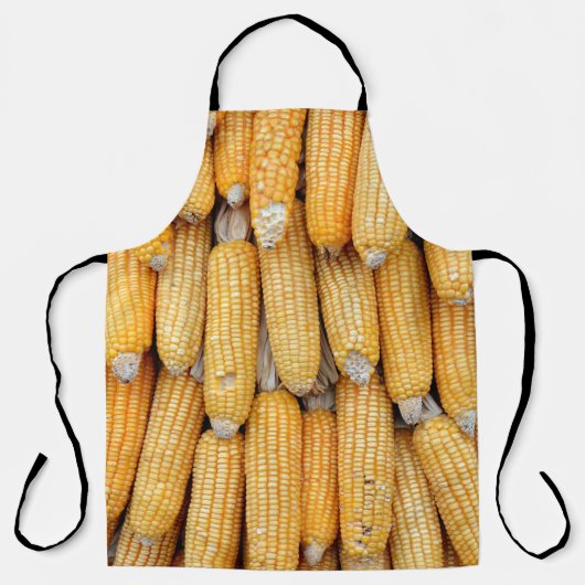 Gedroogde maïs die gestapeld was. schort (Voorkant)