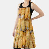 Gedroogde maïs die gestapeld was. schort (Insitu)