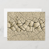 Gedroogde modder briefkaart (Voorkant / Achterkant)