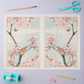Gedroogde ontkoppeling van Cherry Blossom Bird Bee Tissuepapier (Craft)