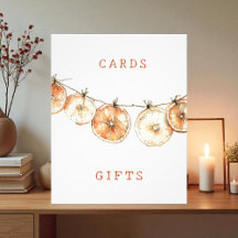 Gedroogde Oranje Garland Wedding Cards & Gifts Sig