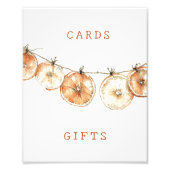 Gedroogde Oranje Garland Wedding Cards & Gifts Sig Foto Afdruk (Voorkant)