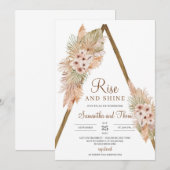 Gedroogde Palm Houten Boog Pampas Grass Rise and S Kaart (Voorkant / Achterkant)