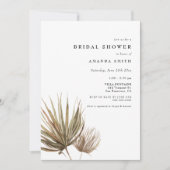 Gedroogde Palm Leaf Desert Modern Boho Vrijgezelle Kaart (Voorkant)