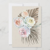 Gedroogde Palm Modern Boho Bloemneutraal Baby show Kaart (Achterkant)