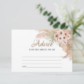 Gedroogde Palm Pampas Gras Advies voor de bruid Informatiekaartje (Staand voorkant)