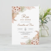 Gedroogde Palm Pampas Grass Blush Rozen Rise and S Kaart (Staand voorkant)