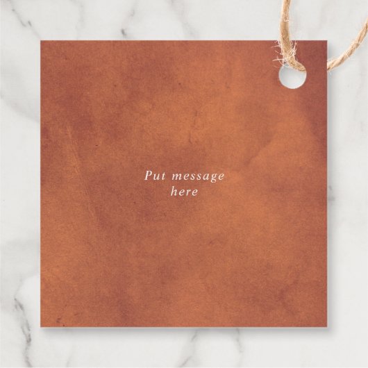 Gedroogde palm, pampasgras terracotta Dank bruilof Bedankjes Labels (Achterkant)