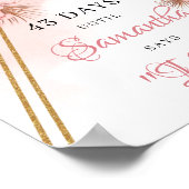 Gedroogde palmbladeren Blush Flowers Counting Sing Poster (Hoek)