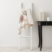 Gedroogde Palmbladeren en Exotische Tropische Bloe Sherpa Deken (In situ)