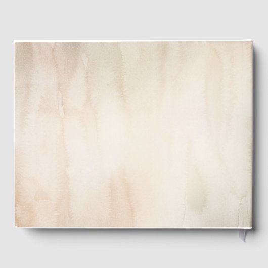 Gedroogde palmbladeren Exotische witte orchideeën  Gastenboek (Achterkant)