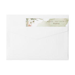 Gedroogde palmbladeren Floral Green Waterverf, bru