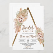 Gedroogde palmbladeren Houten Arch Pampas Grass Br Kaart (Voorkant / Achterkant)