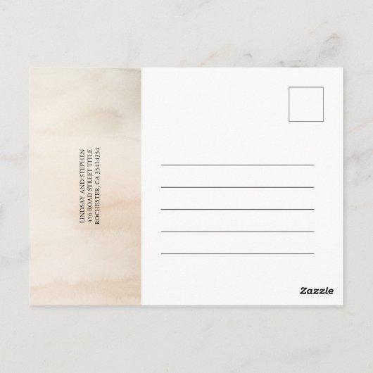 Gedroogde palmbladeren loof Baby shower dank u Briefkaart (Achterkant)